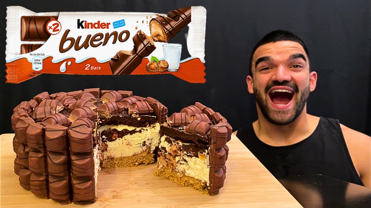 ASMR MUKBANG KINDER BUENO CHEESECAKE, KINDER BUENO CAKE, CHOCOLATE SWEET DESSERT, EATING SOUNDS