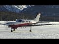 Piper PA-46-500TP takeoff at St. Moritz / Samedan Airport