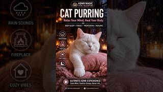 Deep Sleep ASMR Cat Purring • 528Hz Repair Frequency Relaxing Productivity Deep Work Flow Fireplace