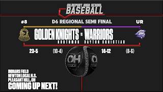 #8 Northmor (23-5) vs. Dayton Christian (14-12) - D6 Regional Semifinal Baseball