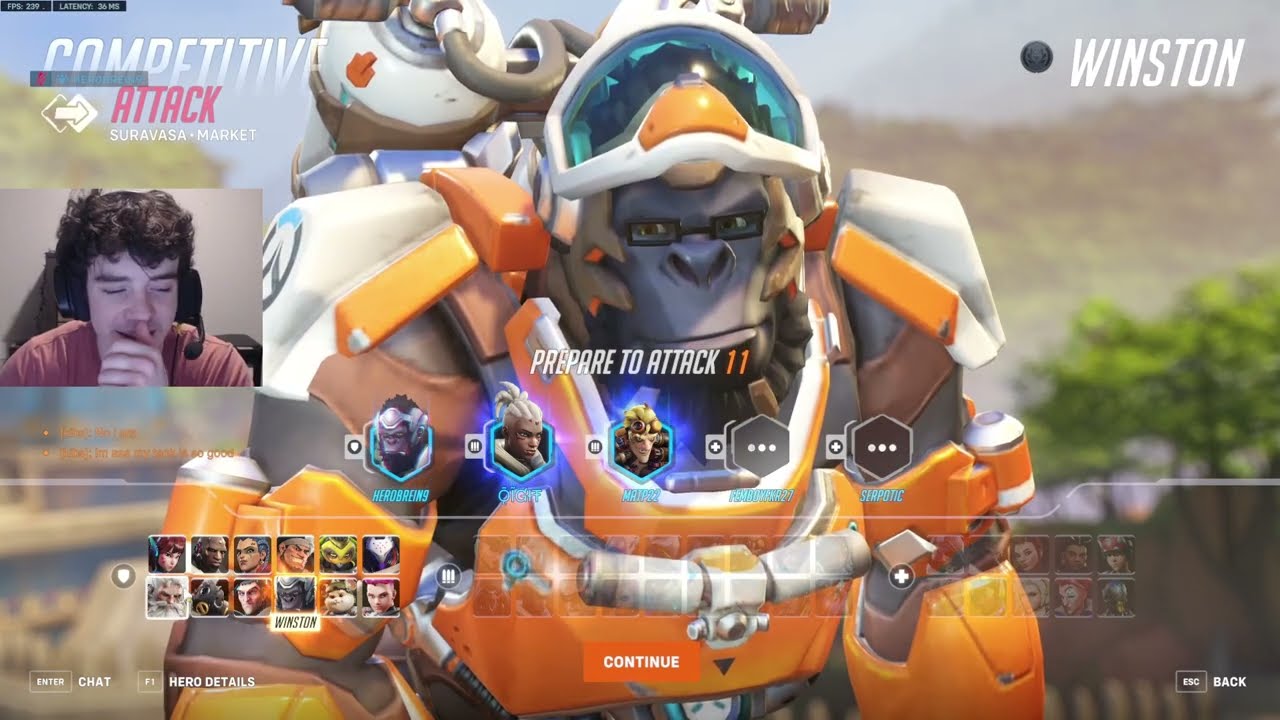 Дёрпи понимает, что Рейнхардт отстой, в течение семи минут