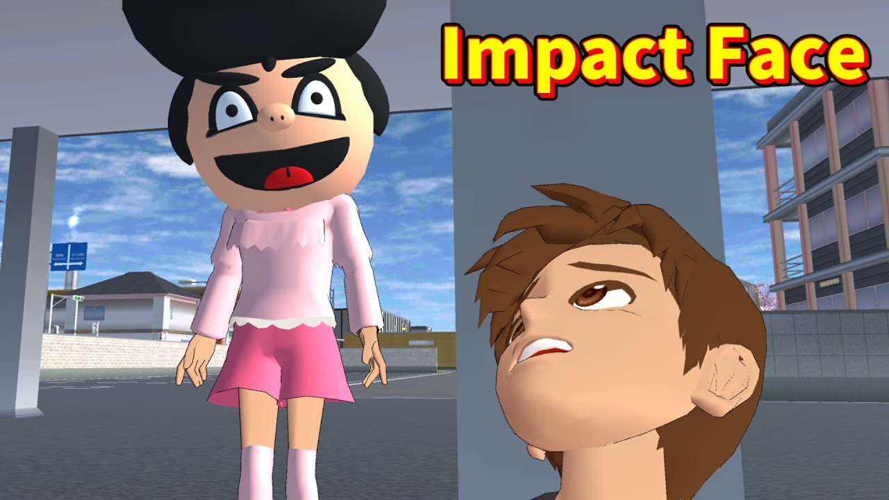 Tag with Goemon Impact's face/ゴエモンインパクトの顔で鬼ごっこ【SAKURA School Simulator】