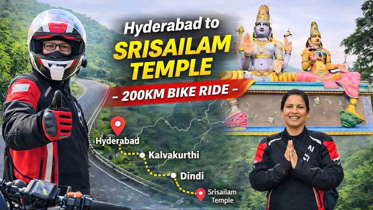 Hyderabad to Srisailam Temple | 200km Scenic Bike Ride [EP - 02]