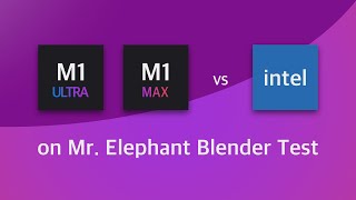 eGPU ASUS Vega 56 ROG 8 ГБ против M1 Max против M1 Ultra в тесте Mr. Elephant Blender
