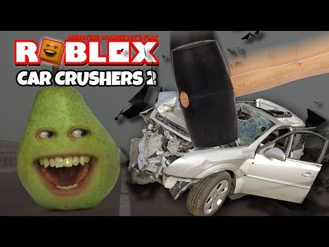 Roblox Car Crushers 2 Pear Plays Youtube - roblox car crash simulator 2 annoying orange plays