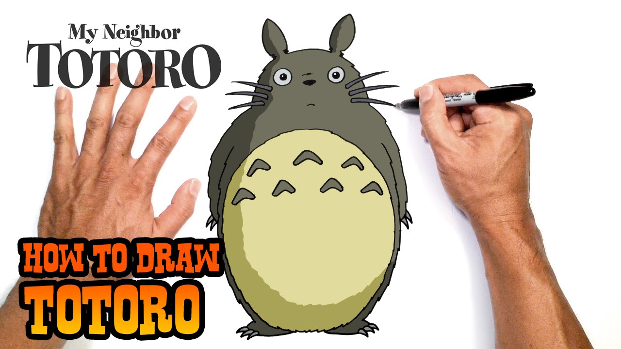 How To Draw Totoro My Neighbour Totoro Youtube