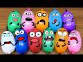 Balloon Characters Slime Mixing | Clear, Glossy & Clay ASMR #237
