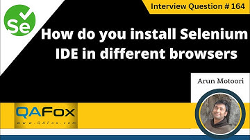 How do you install Selenium IDE in different browsers (Selenium Interview Question #164)