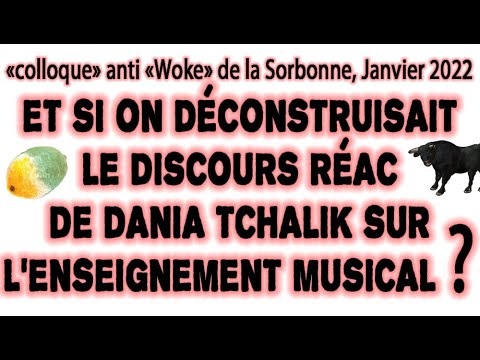 "Colloque" anti "Woke" à la Sorbonne : Et si on déconstruisait le discours  réac de Dania Tchalik ? - YouTube