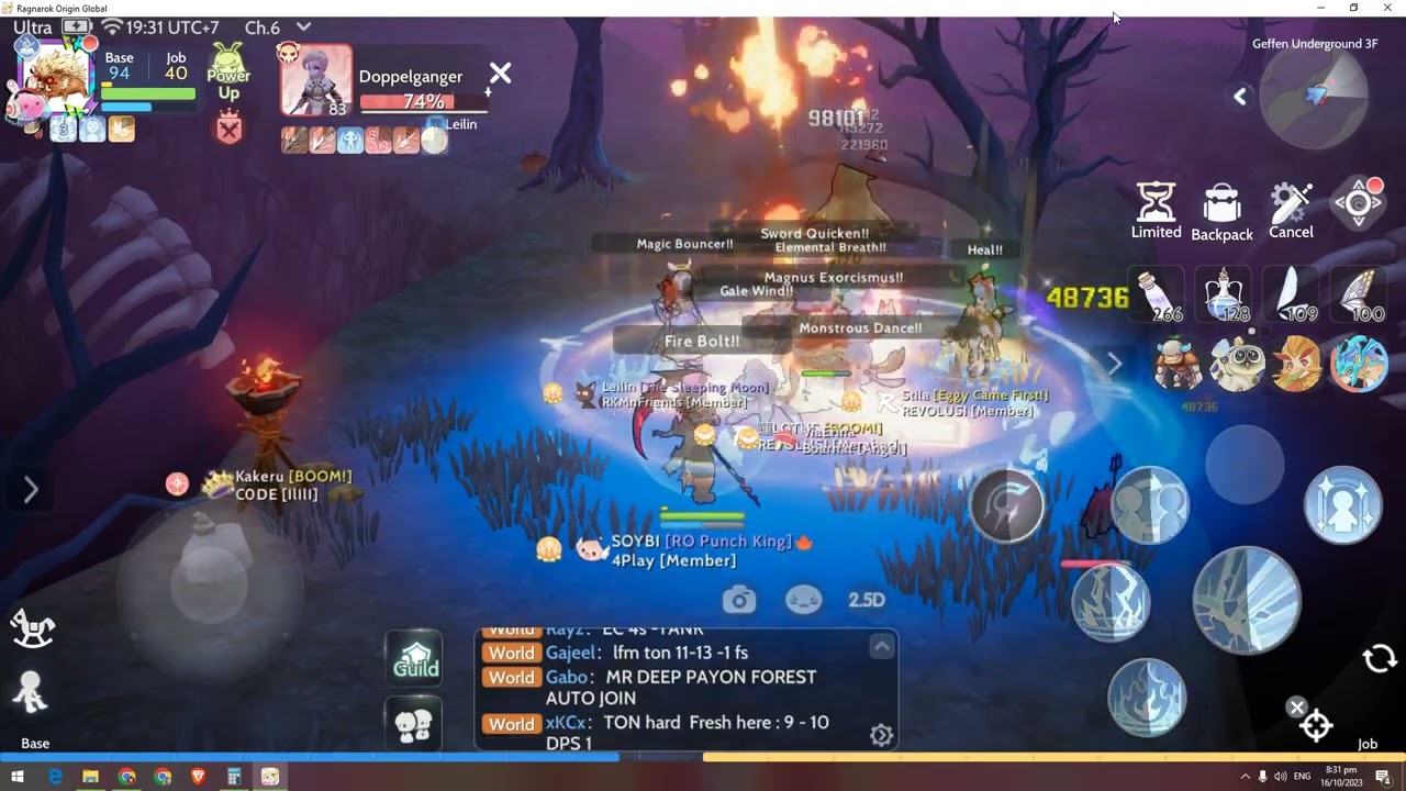 ROO GLOBAL Sage Bolt Damage below 280k DP