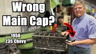 Investigating The MISMATCHED Main Bearings In The BROKE DOWN 235 Chevy image