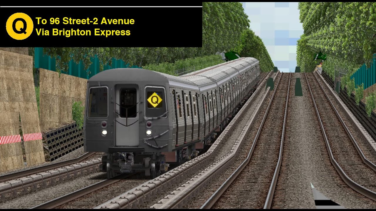 OpenBVE Special: Q Train To 96 Street-2 Avenue Via Brighton Express (R68A)(Midday G.O)