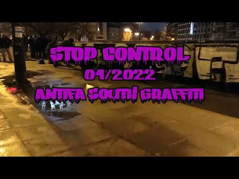 Stop Control // Graffiti από το Antifa South // 01.2022
