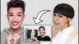 ARTIST REACTS TO JAMES CHARLES DRAWING DEMI LOVATO