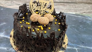 Chocolate Truffle cake..Chocolate cake design..Chocolate cake decoration ideas cake cakedecorating