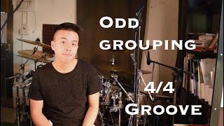 Odd grouping 4/4 groove drum lesson - Wilfred Ho