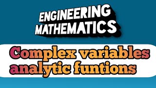 Analytic functions l harmonic functions l complex variable part 2 l previous year gate questions