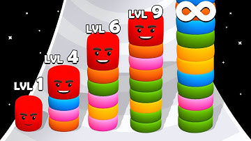 DARUMA RUN: Level Up Stack Color - ASMR Gameplay, All Levels
