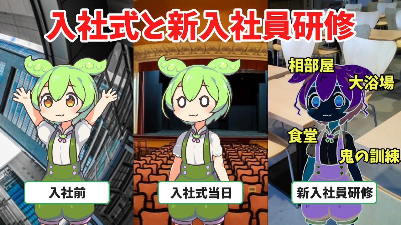 電力会社の入社式・新入社員研修を受けたらギャップが凄かった！【ずんだもん・ゆっくり解説】