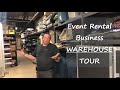 1.5 Million Dollar Event Business - Warehouse Tour