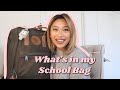 WHATS IN MY SCHOOL BAG 2021/ MY FIRST TIME BACK ON CAMPUS/ COLLEGE EDITION