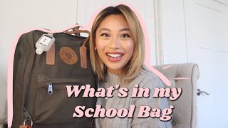 WHATS IN MY SCHOOL BAG 2021/ MY FIRST TIME BACK ON CAMPUS/ COLLEGE EDITION