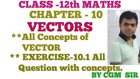 12thMATH CHAPTER 10.VECTOR ALGEBRA EX.10.1