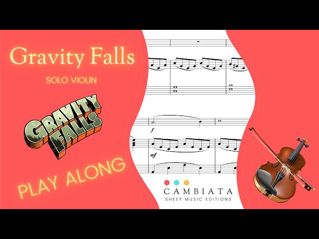 Gravity Falls (Main theme) - Solo violin (Play Along) class=