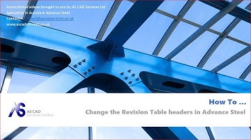 How to change the headers in a Revision Table in Autodesk Advance Steel