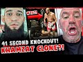 Khamzat Chimaev REACTS to &quot;KHAMZAT CLONE&quot; scoring 41-SECOND KNOCKOUT! Dana White