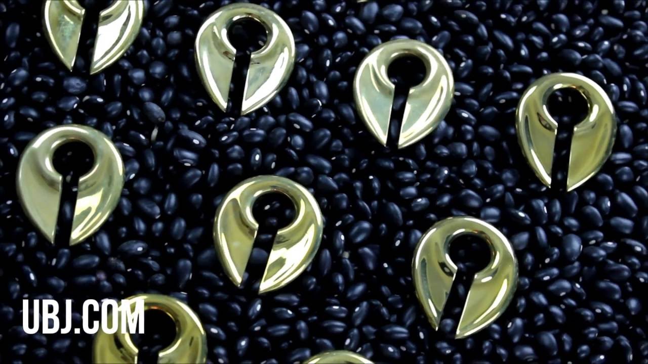 body piercing valparaiso Keyhole Brass Ear Weights | UrbanBodyJewelry.com