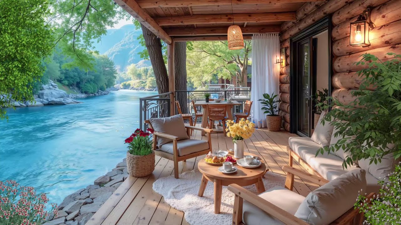 River Cabin Café & Happy Jazz 💦 Good Mood Jazz Instrumental Music for Uplifting Your Moods