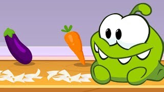 om nom is memorizing vegetables and colors learn english with om nom educational cartoon