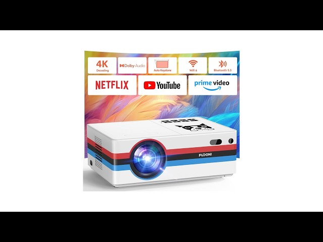 Review Smart Projector 2000 ANSI | 1080P Netflix WiFi 6 Bluetooth