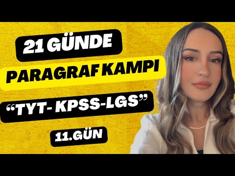 21 GÜNDE PARAGRAF KAMPI / TAKTİKLERLE / TYT-KPSS-LGS 2024 / 11.GÜN