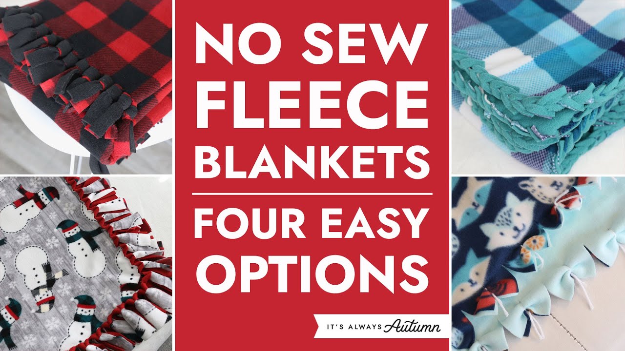 How to Make a Fleece Blanket {Sew & No-Sew}