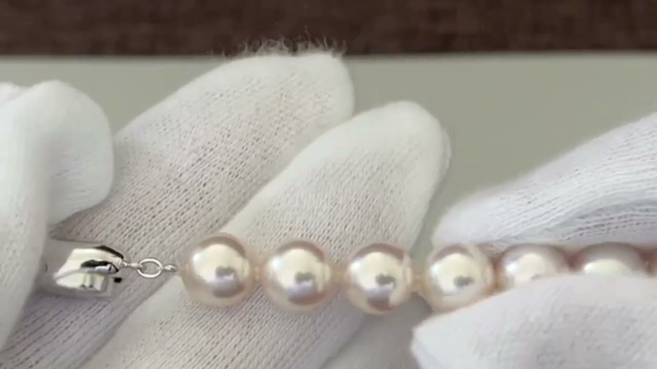 アコヤオーロラ花珠真珠8.5-9.0mm ホワイトピンクスタンダードモデル 