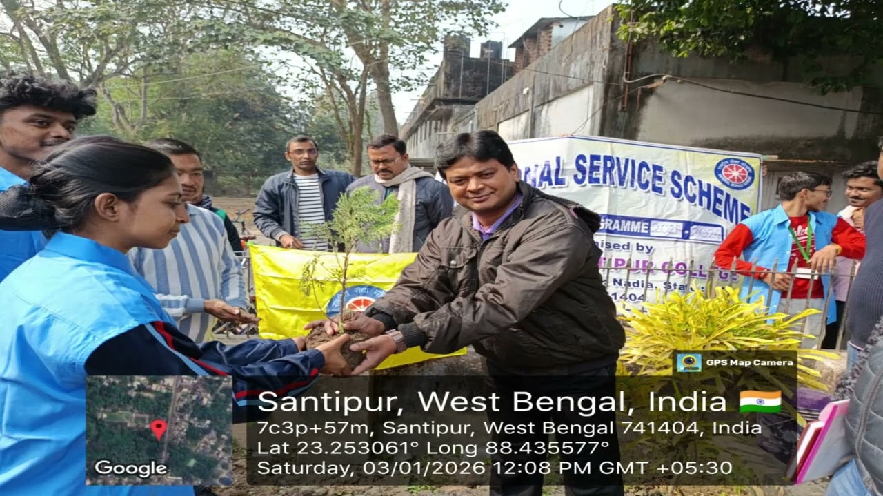 Day 2 (03.01.2026) Observance of Students' Week, Campus Cleaning, Tree Plantation, Santipur College