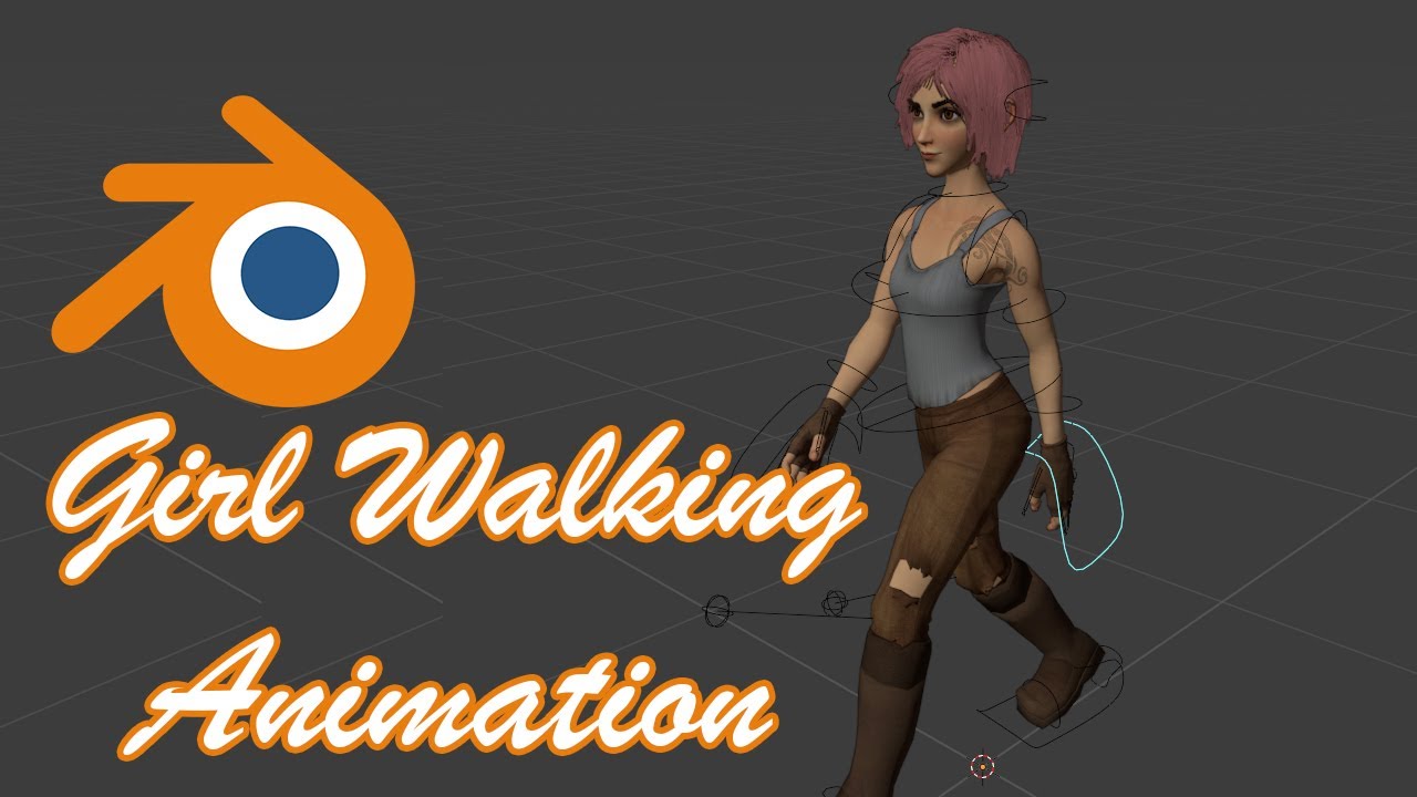 Blender Girl Walking animation YouTube