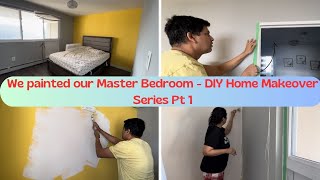 Painting our new home in Canada | DIY painting bedroom walls | Indian family vlogs Canada