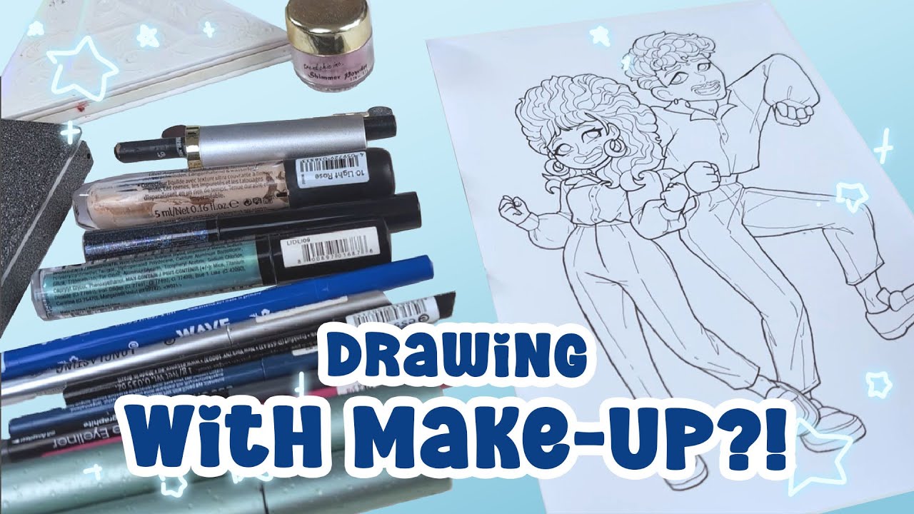 Drawing with Make Up ★ But make it 80s! - YouTube