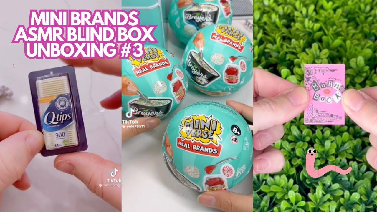 ASMR + LOFI MINI BRANDS BLIND BOX UNBOXING #3 | SERIES 1 QTIP, BURN BOOK, CREATE, RETROS, RARE PULLS