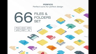 Perfico Files & Folders icon set Stock Graphics Download