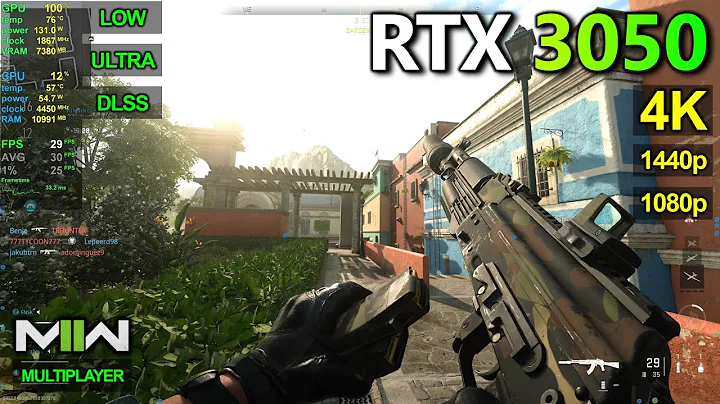 RTX 3050: Performances Jeu dans COD Modern Warfare 2!