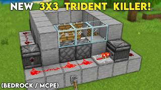 NEW 3X3 TRIDENT KILLER Tutorial in Minecraft Bedrock!