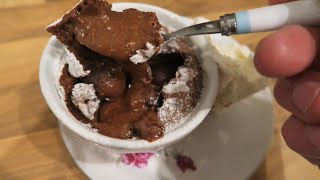 Easy Cherry Chocolate Pots. Baking recipe from the Baking Bird