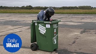 New Guinness World Record set as motorized bin reaches over 45mph