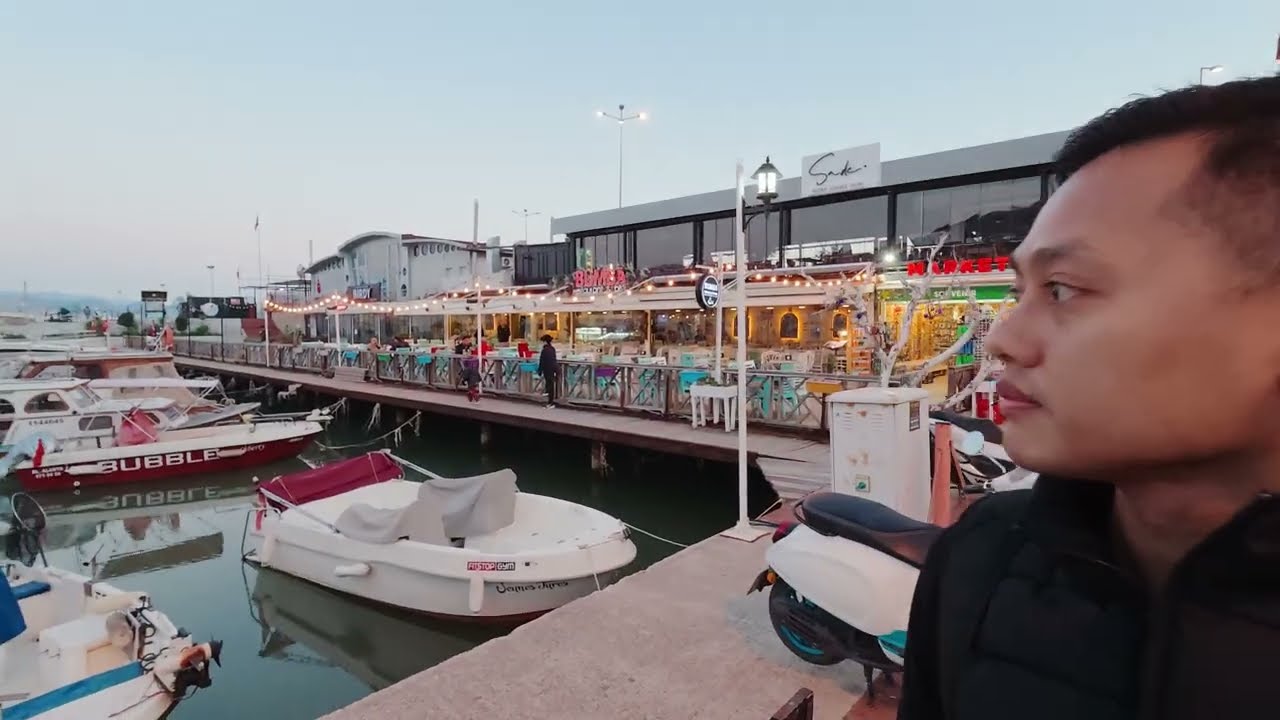 မြေထဲပင်လယ်ရဲ့ညနေအလှကိုစက်ဘီးစီးရင်းကြည့်မယ် Alanya City , Turkey