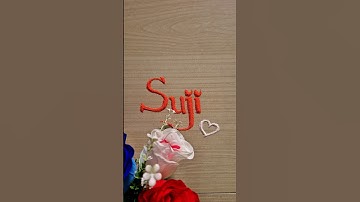 ✨ Suji Name Sand Art 💖 | Peaceful and satisfying sand name writing video 🌊 #shorts #nameart #sandart