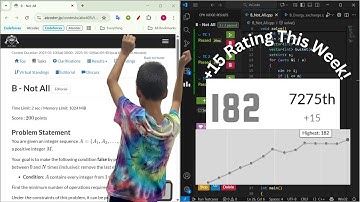 Atcoder | Road to 200(Current Rating:182, +15 this week) | C++ | No Talking